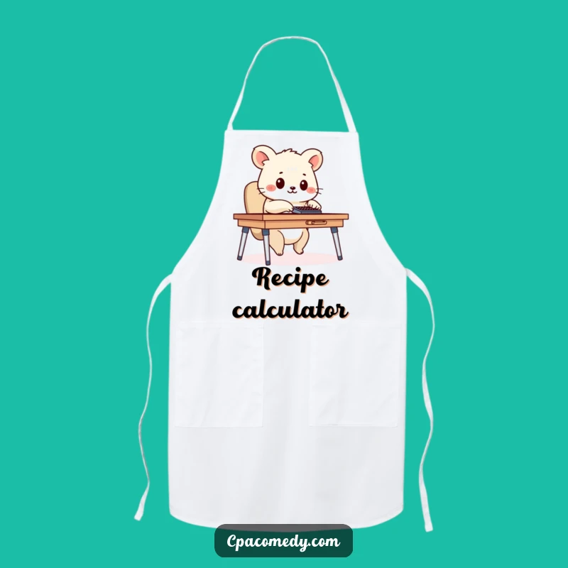 Funny Calculator Animal Apron: Diligent Chef's Wear, Great Humor Gift