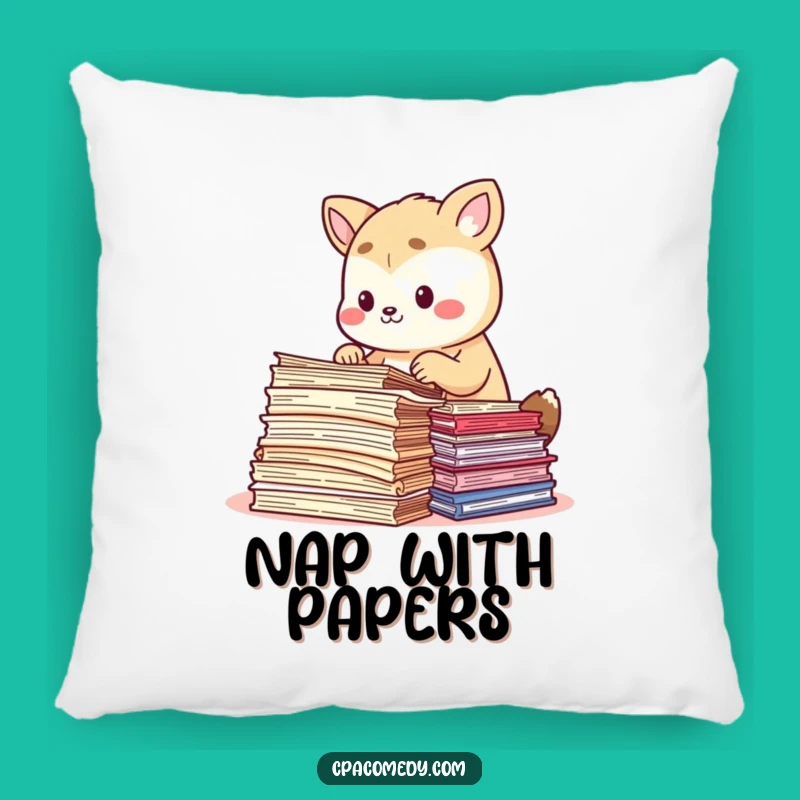 Funny Paper Sorting Animal Pillow: Cozy Decor for Organized Minds, Hilarious Gift