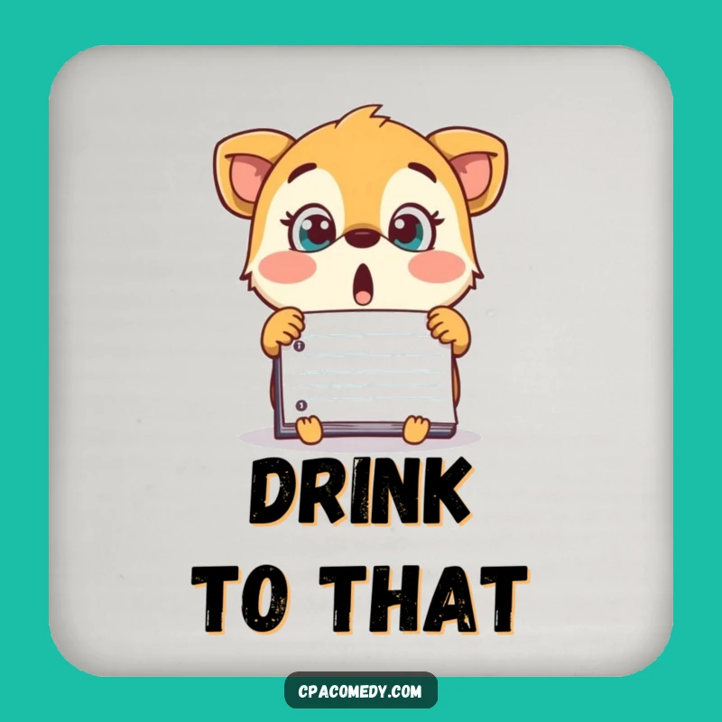 Funny Ledger Animal Drink Coaster: Shocked Surface Protection, Humorous Gift