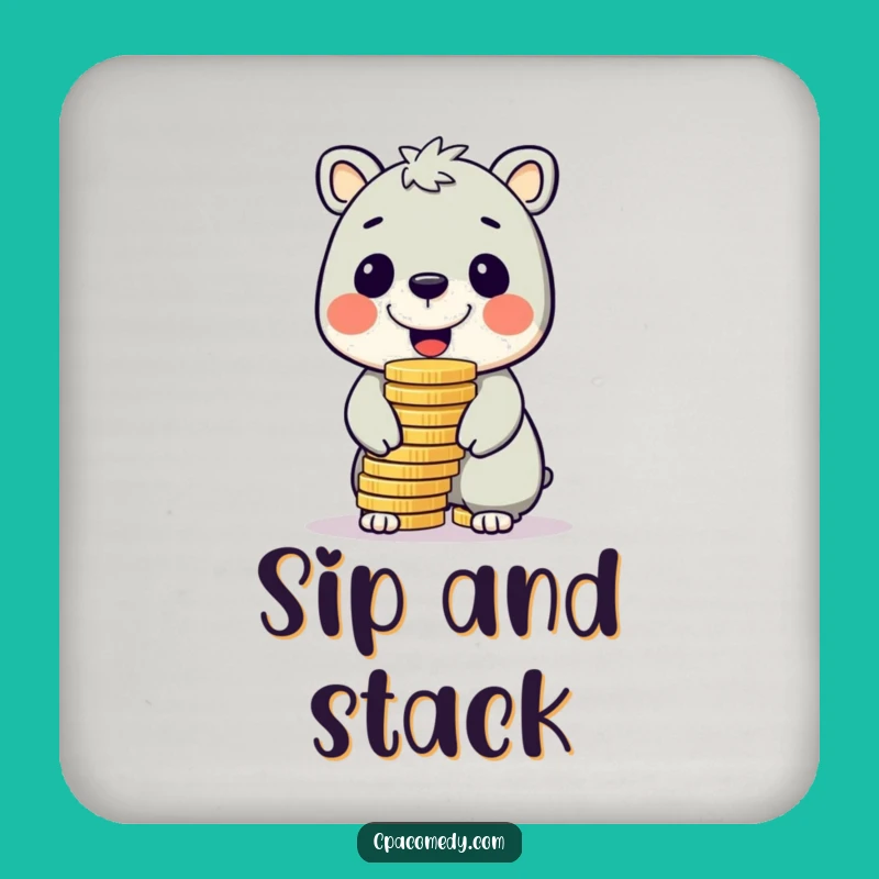 Funny Coin Balancing Animal Drink Coaster: Cheerful Surface Protection, Humorous Gift