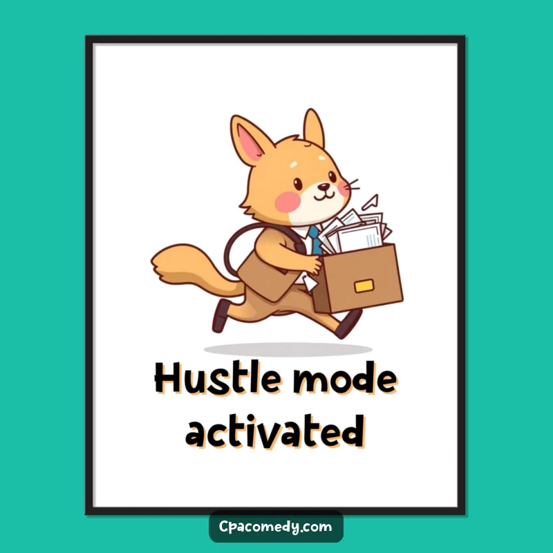 Funny Animal Office Chaos Poster - Hilarious Wall Art & Gift for Workspaces