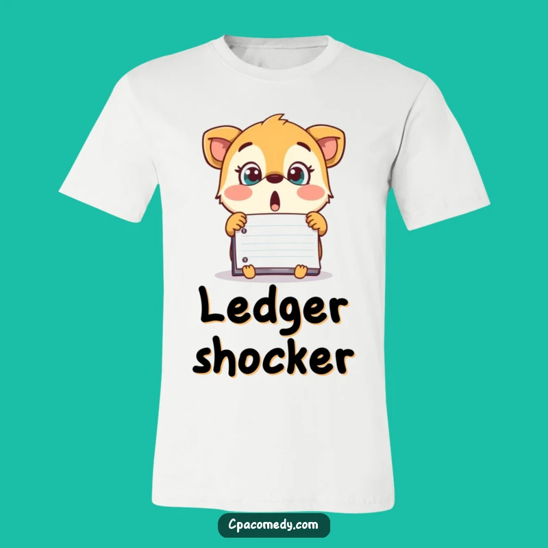 Funny Ledger Animal T-Shirt: Shocked Numbers Tee, Perfect Humor Gift